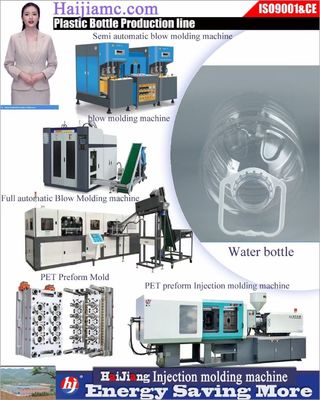 Μηχανή ψεκασμού ενέσιμου προτύπου PET με θέρμανση 3 - 4 ζωνών 1400-1700 bar πίεση